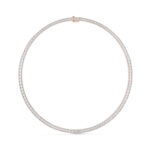 Emerald Cut Diamond Tennis Necklace | 14K/18K Gold Certified - Image 2