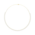 Round–Pear Diamond Necklace in Hallmarked Gold | Certified