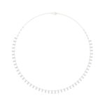 Round–Pear Diamond Necklace in Hallmarked Gold | Certified - Image 3