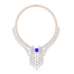 Regal Symphony Mix-Cut Diamond Necklace in Gold | Bridal Collection - Image 2