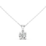 Classic Round Solitaire Diamond Pendant – Chain Not Included - Image 2