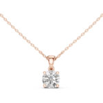 Classic Round Solitaire Diamond Pendant – Chain Not Included - Image 3