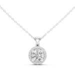 Shimmering Halo Diamond Pendant - (Without Chain) - Image 2