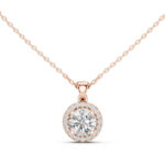 Shimmering Halo Diamond Pendant - (Without Chain) - Image 3
