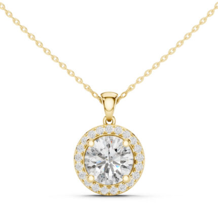 Divine Shine Round Diamond Pendant - Pendant Only (No Chain)