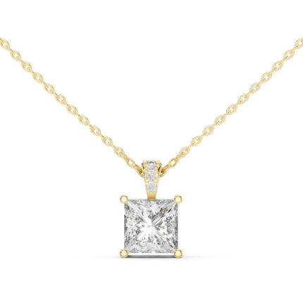 Princess Shine Diamond Pendant – [Chain Not Provided]