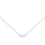 Minimal Baguette Cut Diamond Pendant – Pendant Only - Image 2