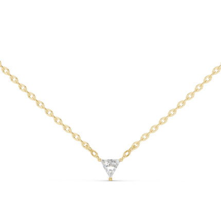 Sleek Trillion Cut Pendant – No Chain Attached