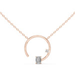 Artistic Open Circle Diamond Pendant – Pendant Only - Image 3