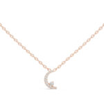 Dainty C Diamond Pendant Only – No Chain - Image 3