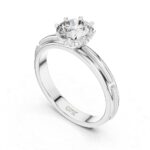 Brilliant Round Cut Solitaire Ring in Gold - Image 2