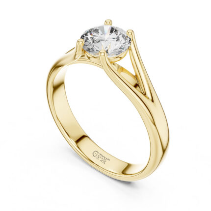 Royal Gold Solitaire Engagement Ring – Premium Shine