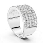 Wide Full Pavé Round Diamond Ring in 14K & 18K Gold | Certified - Image 3