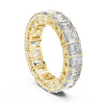 Emerald Cut Diamond Eternity Band | Lab Diamond | Certified Gold