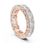 Emerald Cut Diamond Eternity Band | Lab Diamond | Certified Gold - Image 2