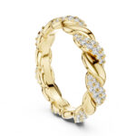 Twisted Diamond Eternity Ring – Certified Gold (14K & 18K)