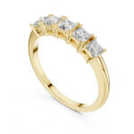 Royal Princess Cut Diamond Ring in 14K/18K Gold | Certified