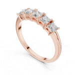 Royal Princess Cut Diamond Ring in 14K/18K Gold | Certified - Image 2