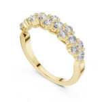 Round Cut Diamond Band - Brilliant Finish in Hallmarked Gold