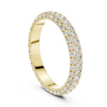 Infinity Shine Pavé Diamond Eternity Ring – Certified Gold