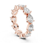 Pear Cut Diamond Eternity Ring in 14K / 18K Gold | Certified - Image 2