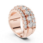 Triple Row Round Cut Diamond Eternity Ring in 14K/18K Gold - Image 2