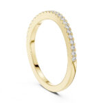 Certified Round Diamond Slim Gold Ring for Women | Hallmarked
