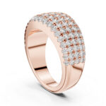 Premium Multi-Layer Round Diamond Gold Eternity Band | Certified Gold - Image 2