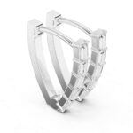 High-End Baguette Diamond Hoop Earrings in Gold | Certified - Image 3