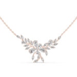 Heirloom-Style Diamond Leaf Necklace in 14K & 18K Gold | Certified - Image 2