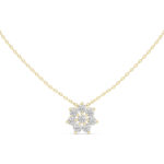 Halo Round Diamond Necklace in Hallmarked Gold | Gift-Ready Jewellery